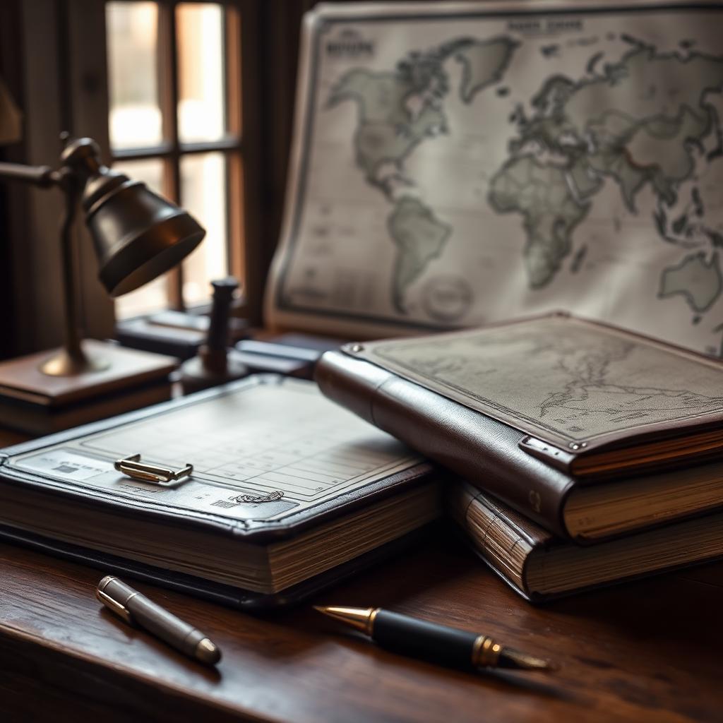 A working study with international dossiers and a world map
